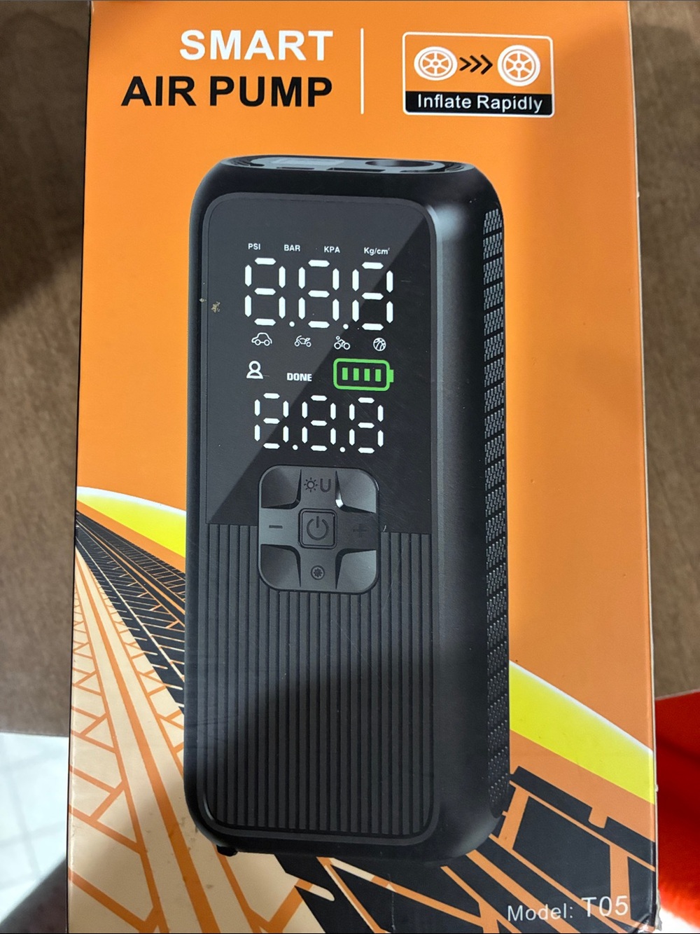 SMART Air Pump Portable Tire Inflator - Black